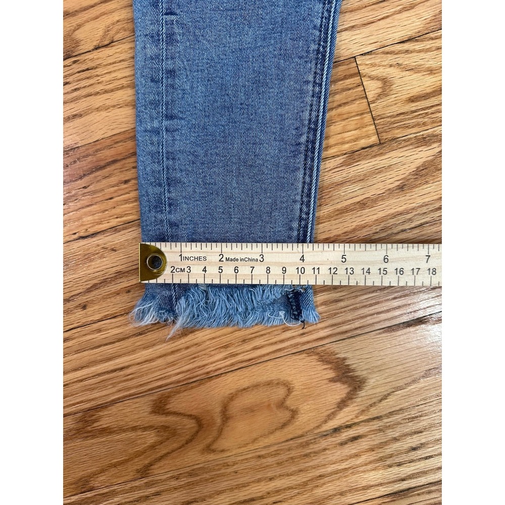 Zara Womens Sz US 2 EUR 34 Jeans Distressed Blue Medium Wash Denim‎ Mid Rise - Picture 3 of 10